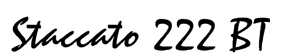 Staccato 222 BT Font Download Free